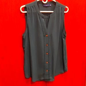 Apt 9 deep Teal sleeveless blouse size large